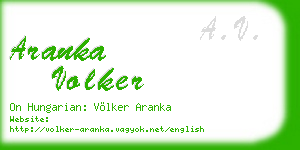 aranka volker business card